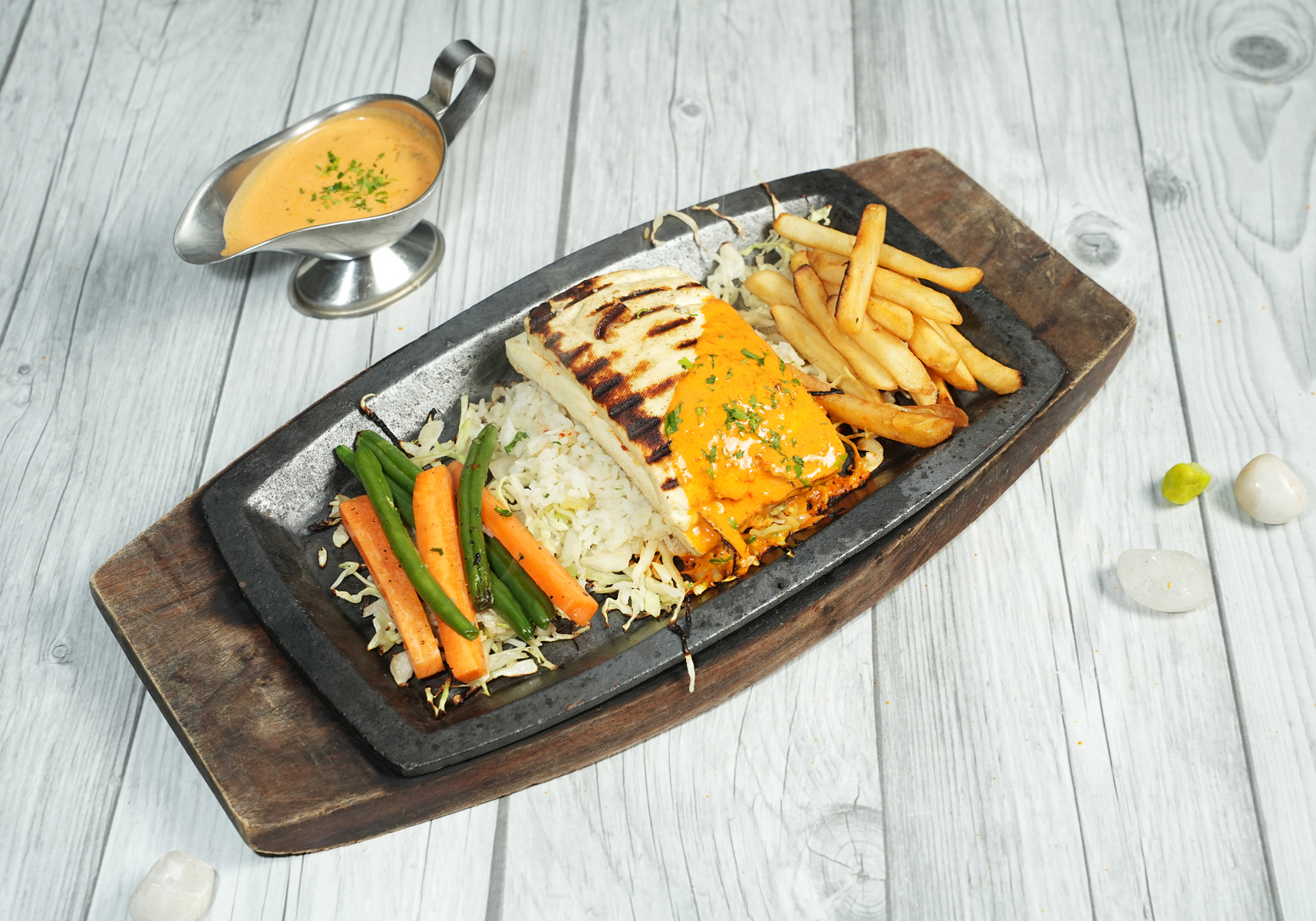 Steaks and Sizzlers Cottage Cheese Steak Sizzler